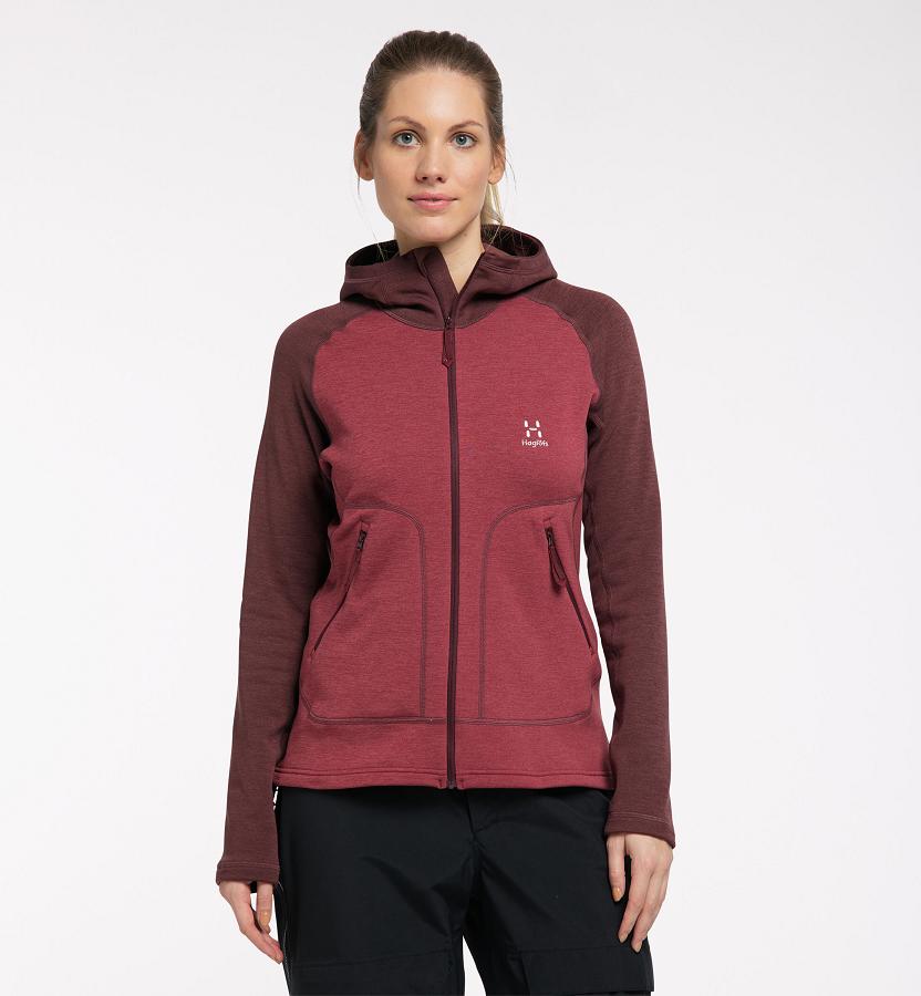 Haglöfs Womens Heron Fleece Red New Zealand 67045DEJG